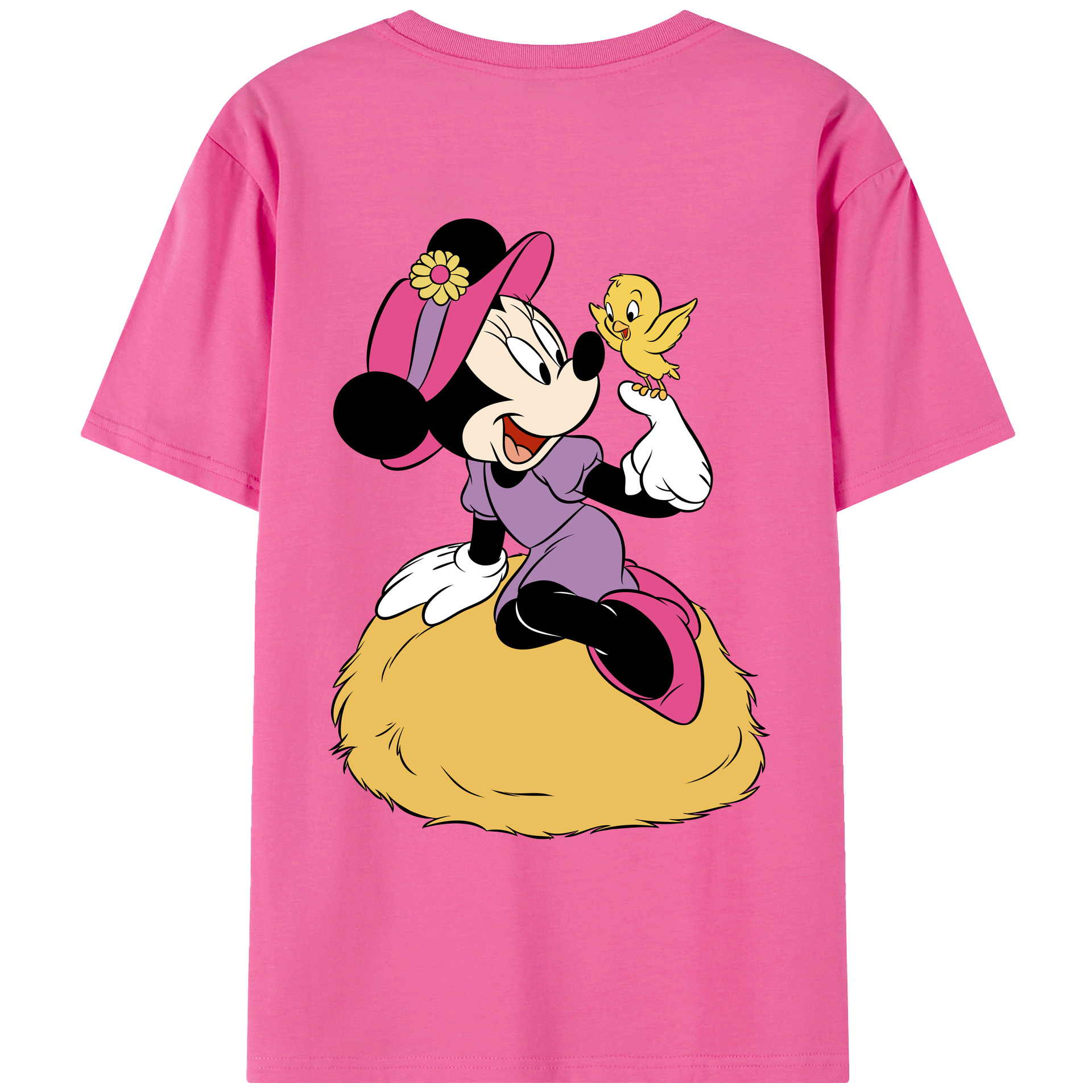 （画像用） ミッキーマウス Mickey Mouse レディース半袖Tシャツ(バックプリント)